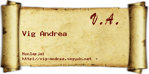 Vig Andrea névjegykártya